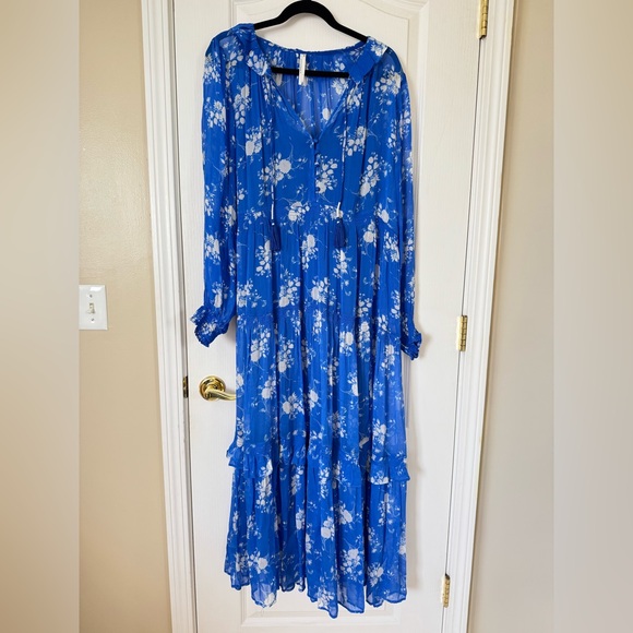 Anthropologie Marais Printed Chiffon Dress - Size Large - Picture 2 of 7